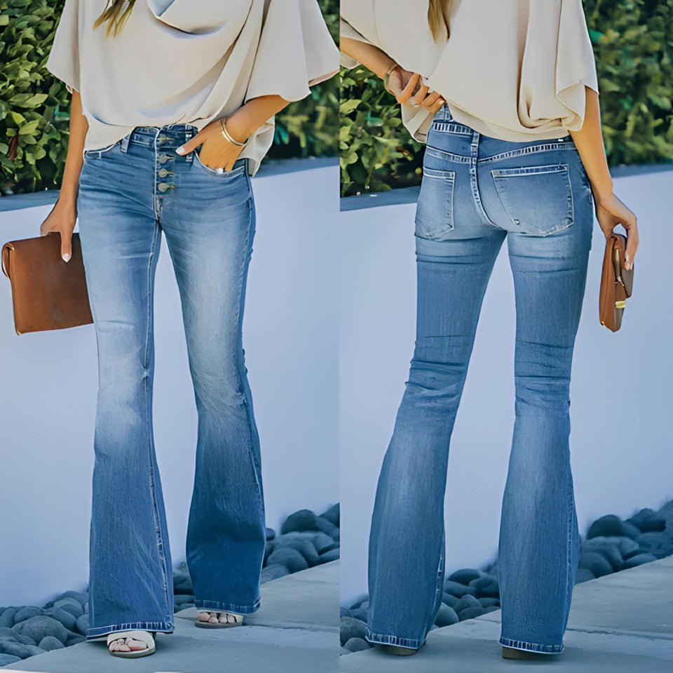 Jeans Femme Taille Haute Élégante Confort - PanierRoyale