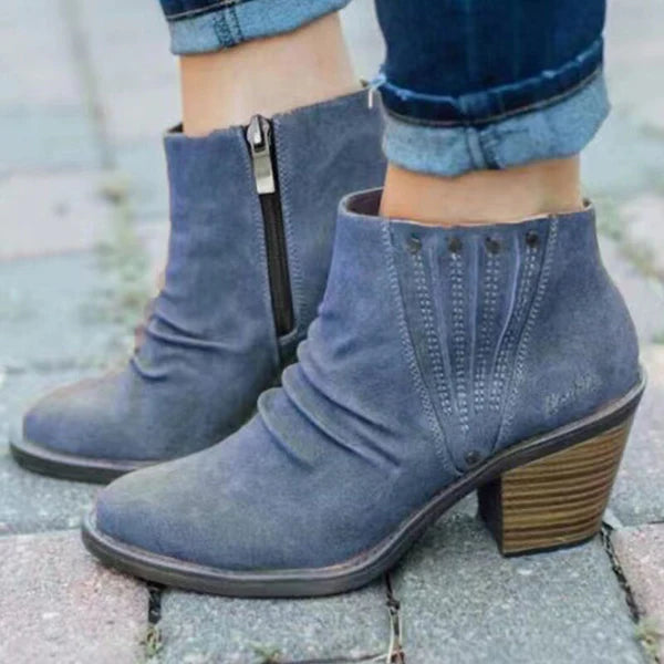 Bottes Femme Talons Hauts à Fermeture Éclair