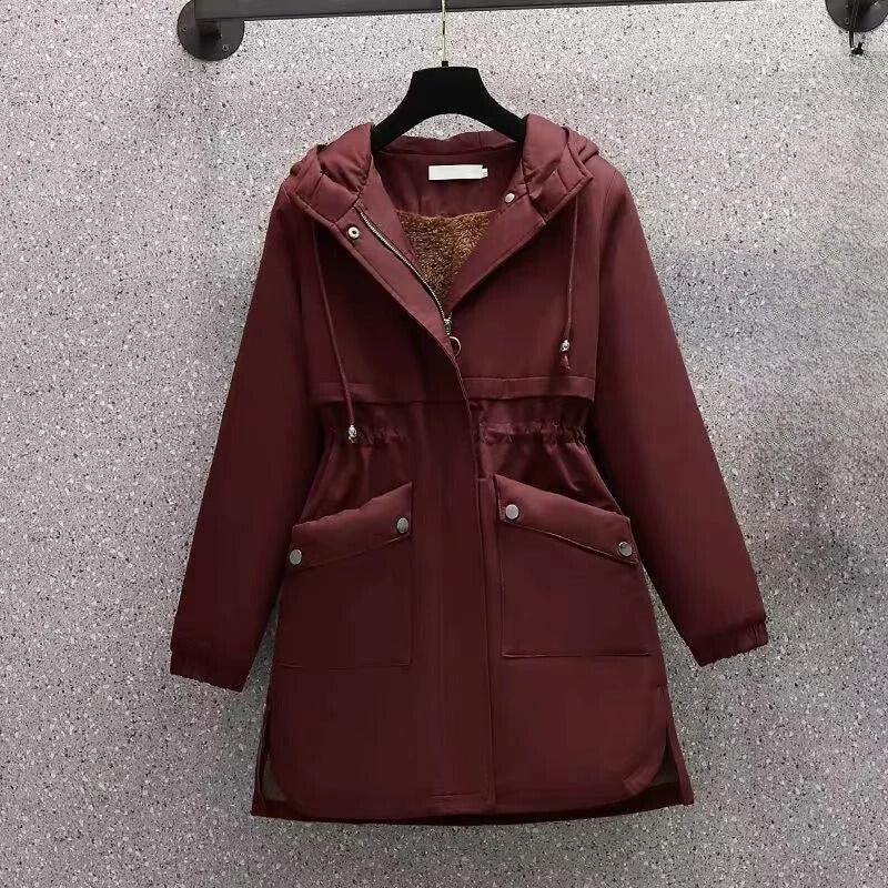 Manteau Femme Hiver Chauffant avec Capuche et Doublure