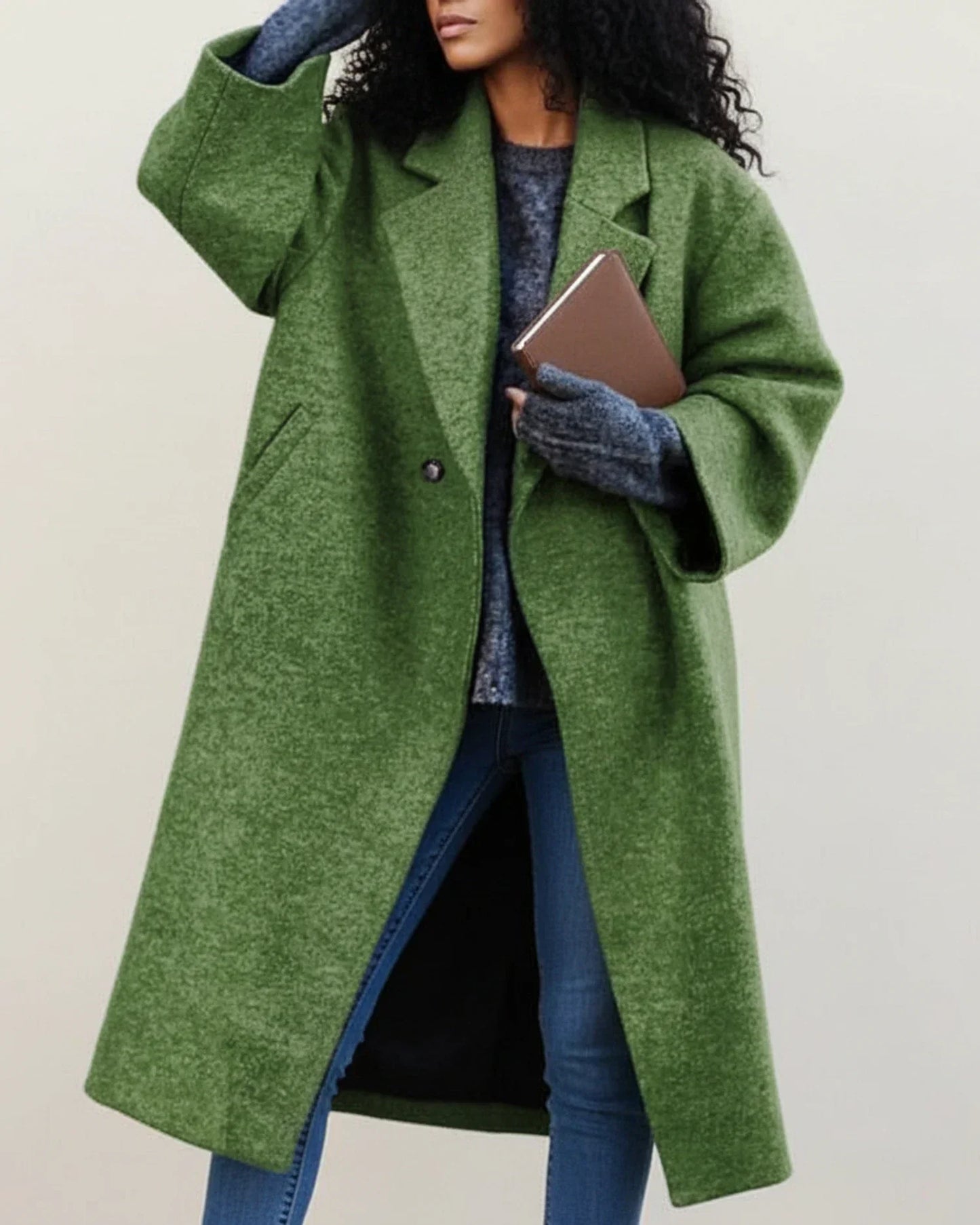 Manteau Hiver Femme Long et Doux en Laine
