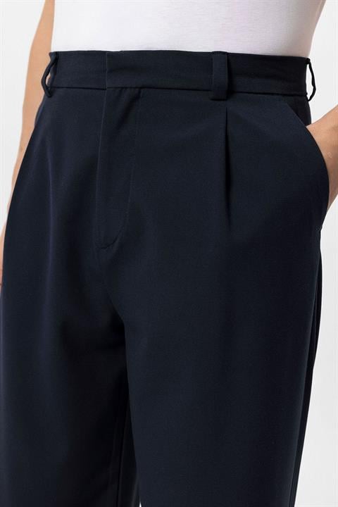 Pantalon Homme Marine Taille Haute Élégant