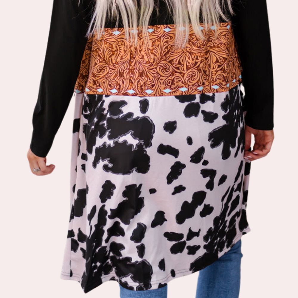 HILDEGARDE - Cardigan à Motif Western pour Femmes