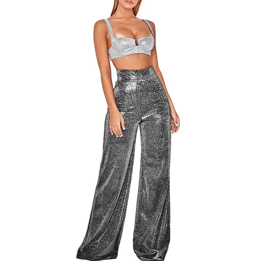 Pantalon Femme Élégant Taille Haute Comfort