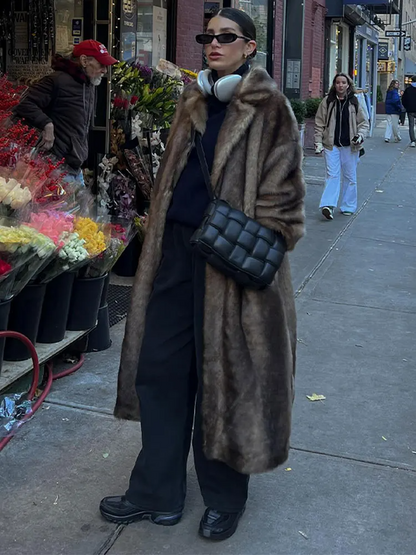 Manteau Femme Hiver Long Chaud et Élégant