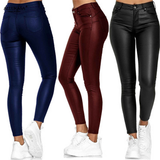 Pantalon Femme Cuir Noir Élégant et Tendance - PanierRoyale