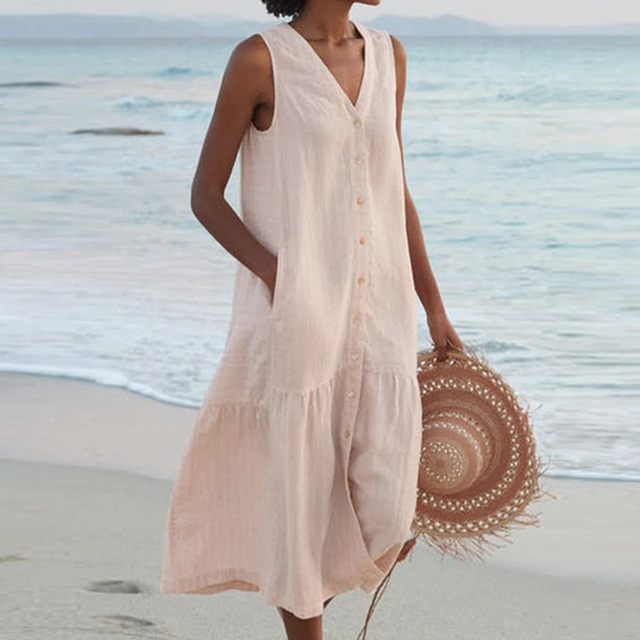 Robe Soirée Élégante Longue Manches Courtes Décolleté Profond - PanierRoyale