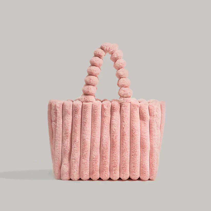 Sac à main en peluche synthétique douce