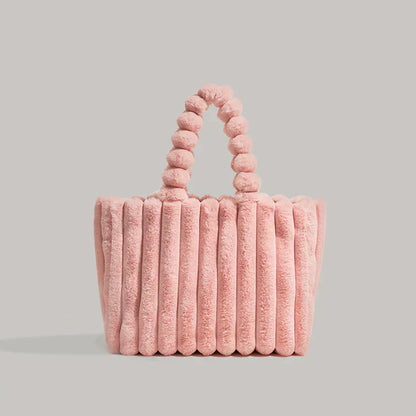 Sac à main en peluche synthétique douce