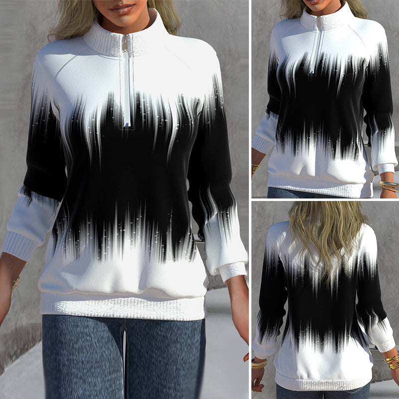 Sweat à manches longues col V pour femme - BerlinGlamour