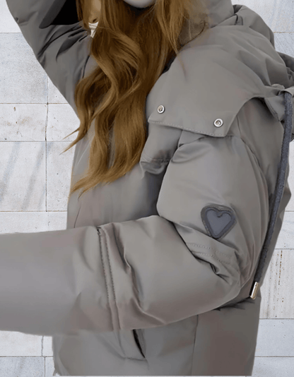 Veste Hiver Femme Chic avec Capuchon et Poches Réglables
