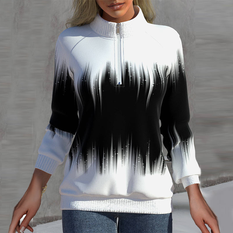 Sweat à manches longues col V pour femme