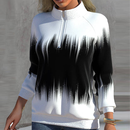 Sweat à manches longues col V pour femme