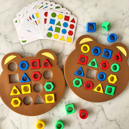 Jeu d'assemblage de Formes Géométriques Éducatif pour Enfants