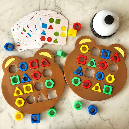 Jeu d'assemblage de Formes Géométriques Éducatif pour Enfants