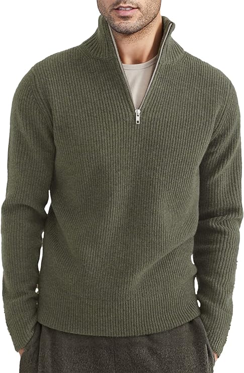 Pull Homme Col Zip Décontracté et Élégant - PanierRoyale