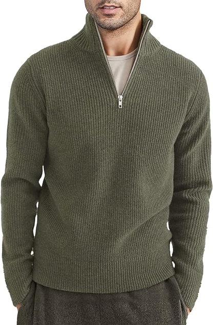 Pull Homme Col Zip Décontracté et Élégant - PanierRoyale