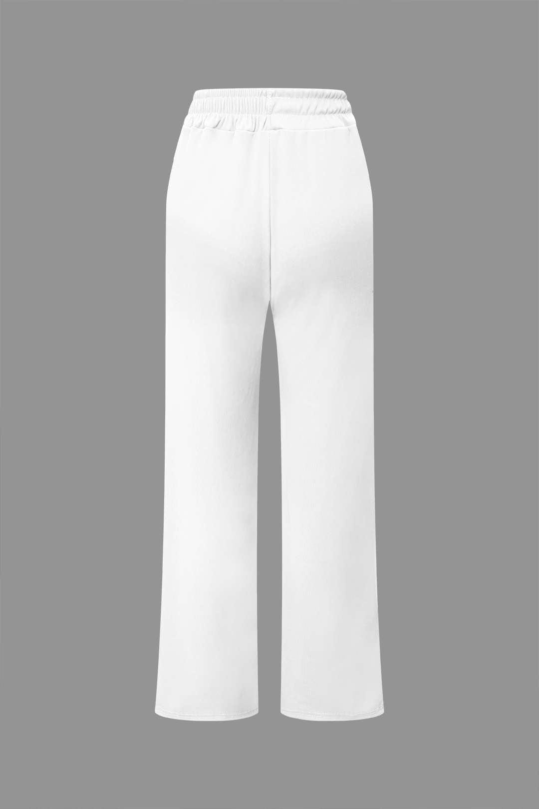 Ensemble Deux Pièces Élégant Asymétrique et Pantalon Large