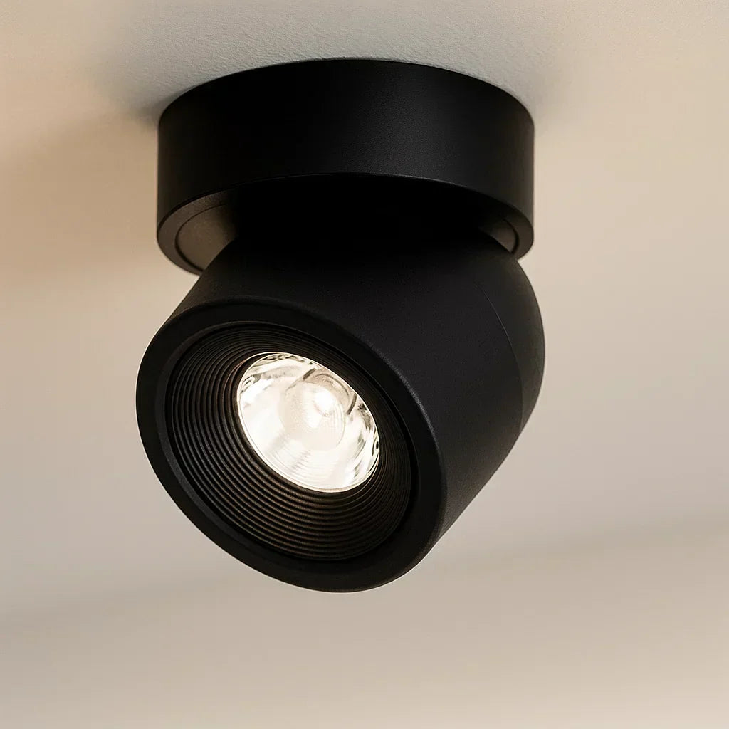 Lampe Plafond LED Noir Moderne Suspendue - PanierRoyale