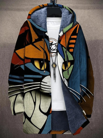 Veste Femme Polaire Capuche Imprimé Artistique Style Streetwear - PanierRoyale