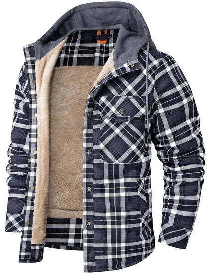 Veste Homme Hiver Douillette à Capuche Amovible