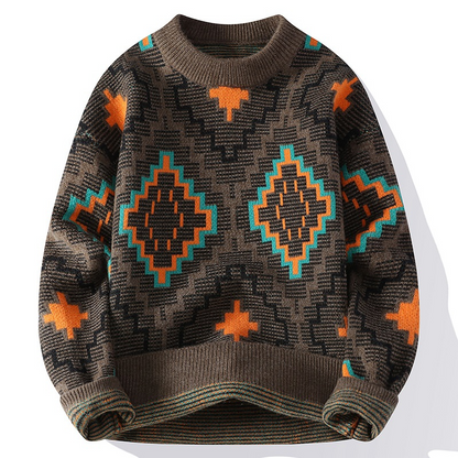 Pull à Motifs Géométriques Unisexe Coloré - PanierRoyale