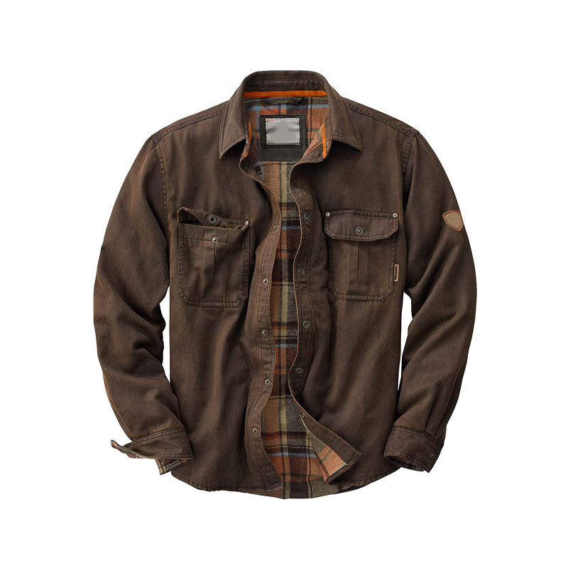 Veste Homme Classique en Cuir Rétro Chic - PanierRoyale