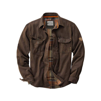 Veste Homme Classique en Cuir Rétro Chic - PanierRoyale