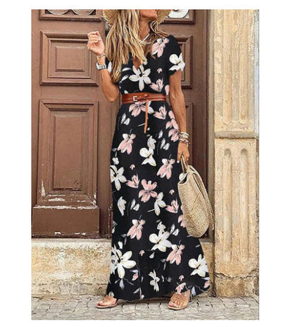 Robe Décontractée Florale Col V