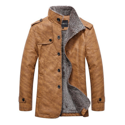 Manteau Homme Hiver Chaud et Élégant Col Montant