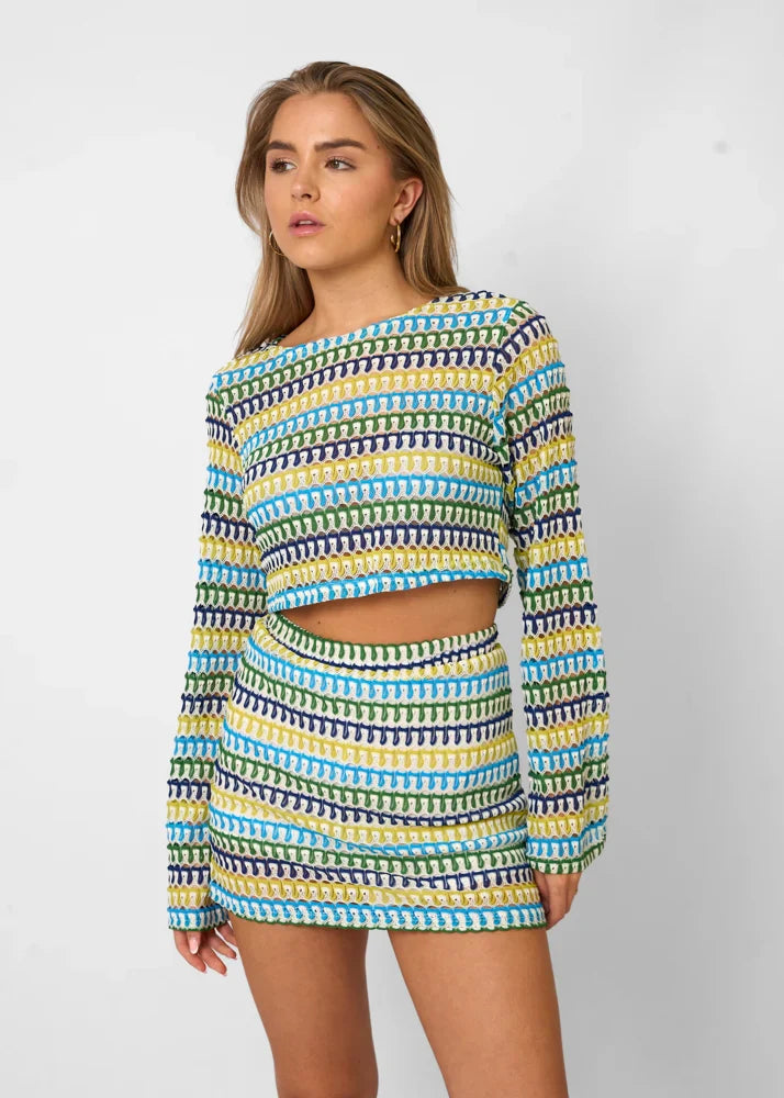 Ensemble deux pièces femme élégant manches longues et short casual - PanierRoyale