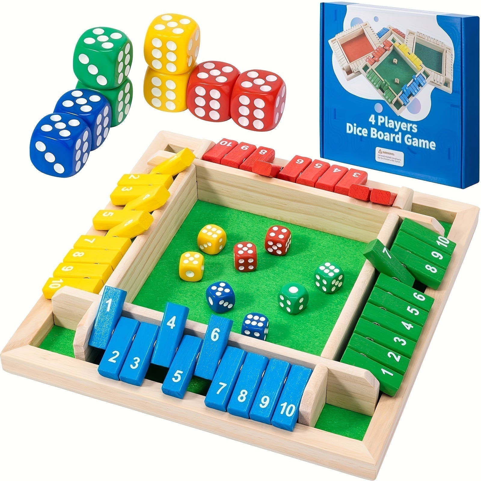 Jeu de Dés en Bois Massif Vieux Modèle - PanierRoyale