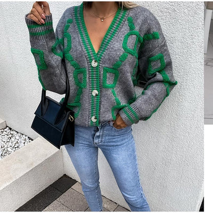 Cardigan Femme Tricot Chaud et Élégant