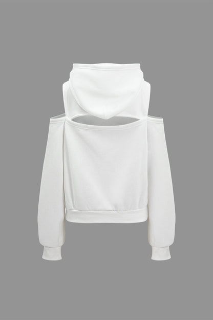 Sweat à Capuche Femme Décolleté Fashion