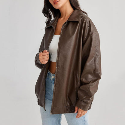 Veste femme décontractée à fermeture éclair moderne
