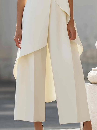 Combinaison Femme Col Montant Coupe Asymétrique