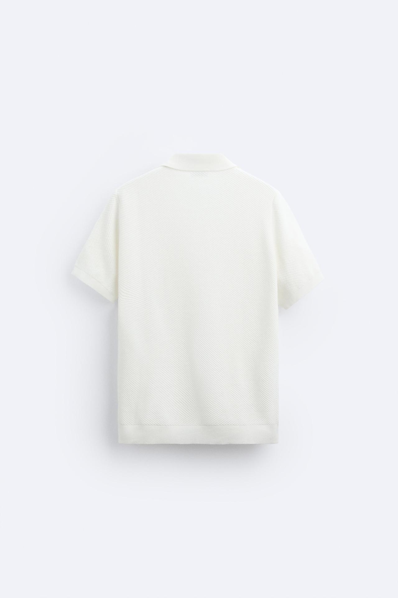 Chemise Poloshirt Coton Blanc Classique