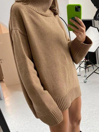 Pull Col Montant Chaud et Confortable pour Femme