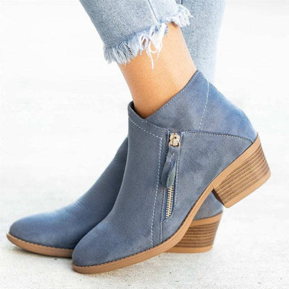 Bottes Femme Cuir Confortable avec Semelle Antidérapante - PanierRoyale