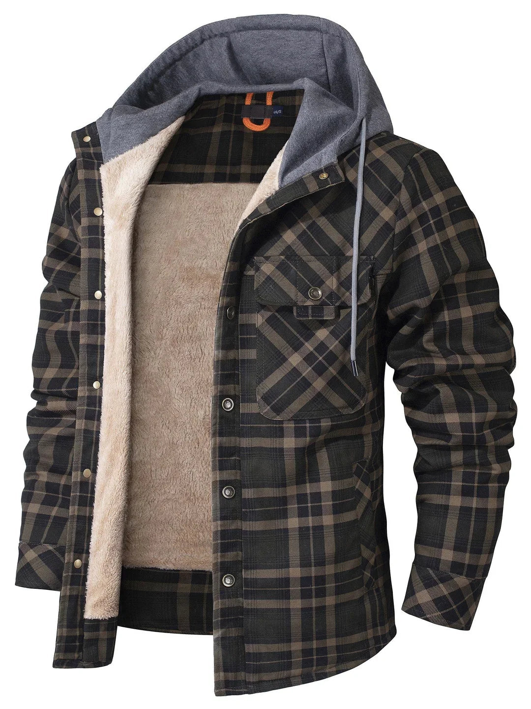 Veste Homme Hiver Douillette à Capuche Amovible