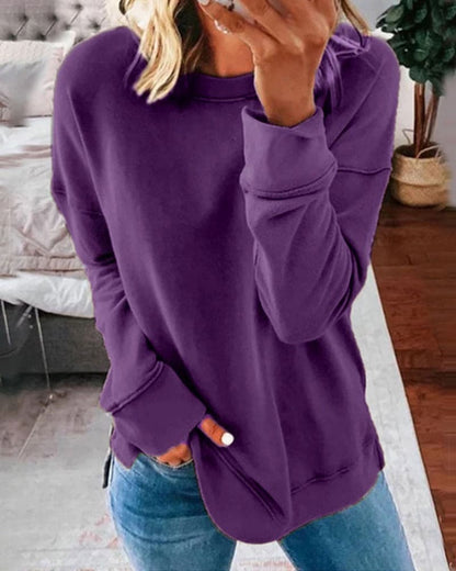 Sweat femme décontracté bleu marine confortable