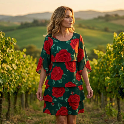 Robe Femme Fluide Motif Floral Coupe Ample