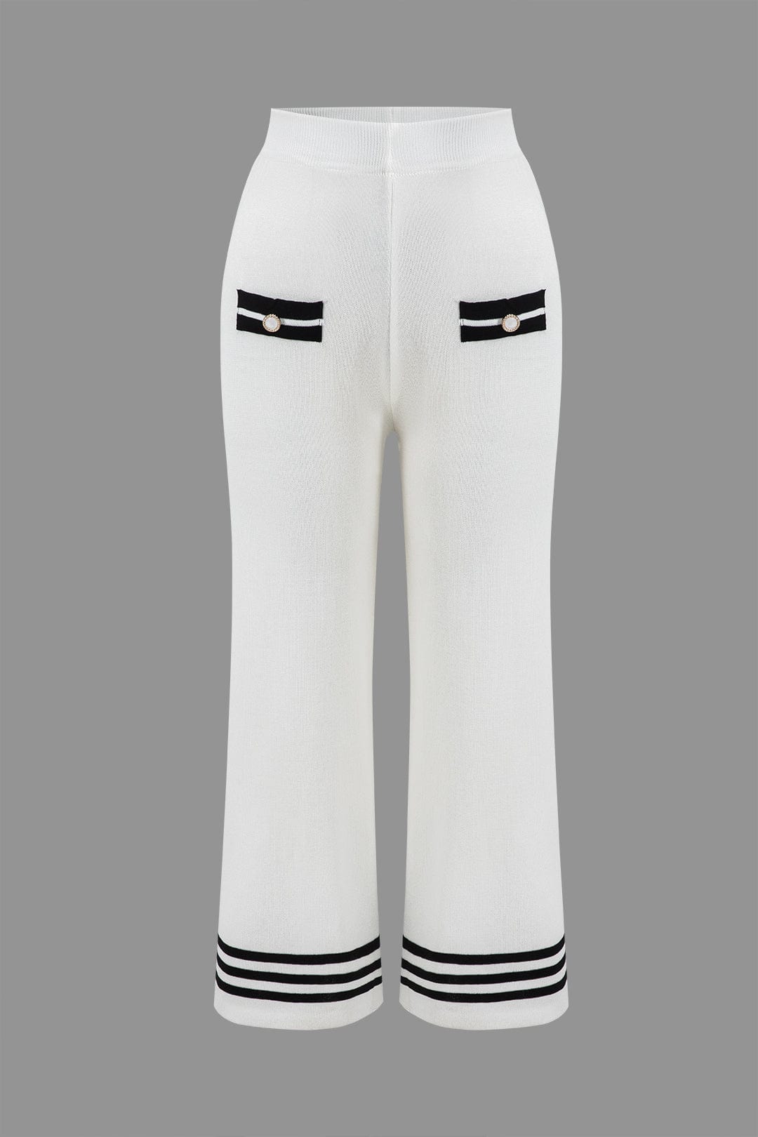 Ensemble Tricot Femme Élégant : Cardigan Court et Pantalon Large