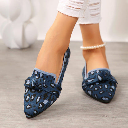 Chaussures Ballerines Féminines à Nœud avec Semelle Plate