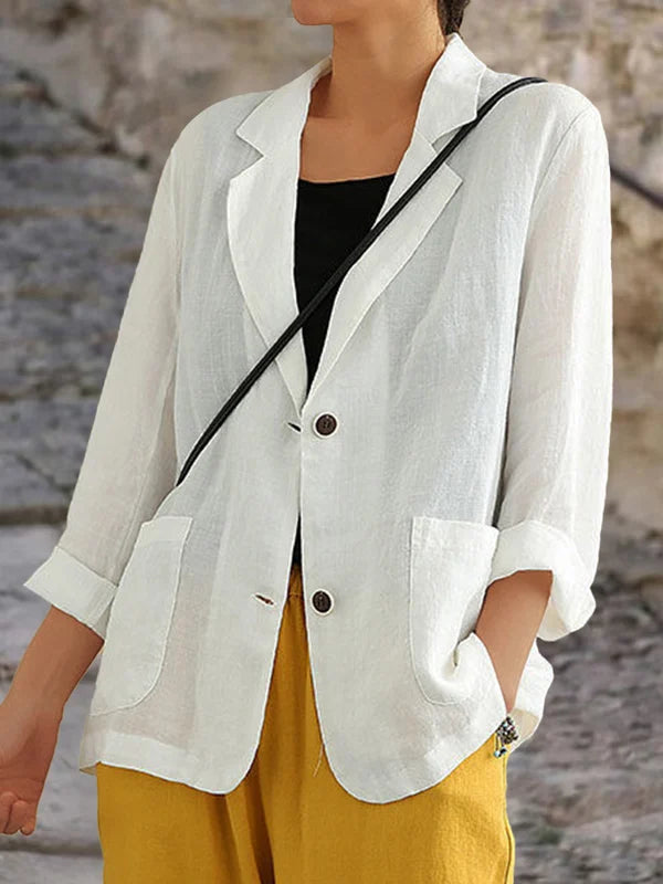 Veste Blazer Femme Manches Longues Chic