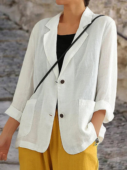 Veste Blazer Femme Manches Longues Chic