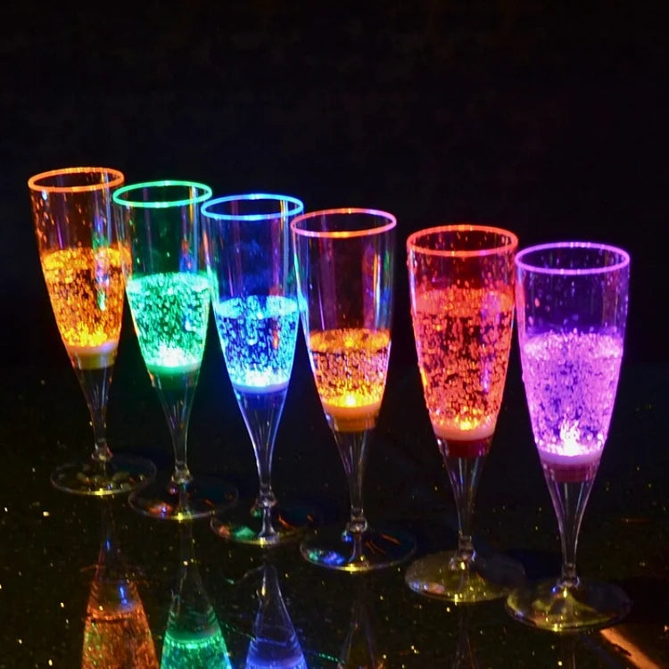 Verres à Vin Éclairés Design LED Colorés - PanierRoyale