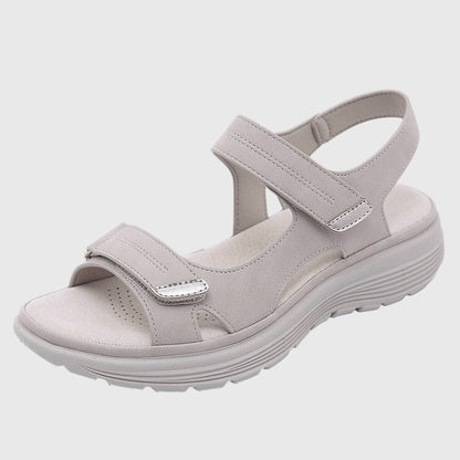 Sandale Femme à Bout Ouvert et Fermeture Velcro
