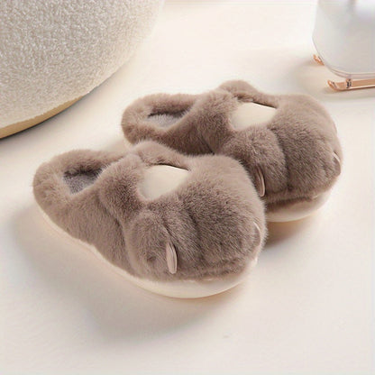 Chaussons Chat Peluche Chauds et Confortables