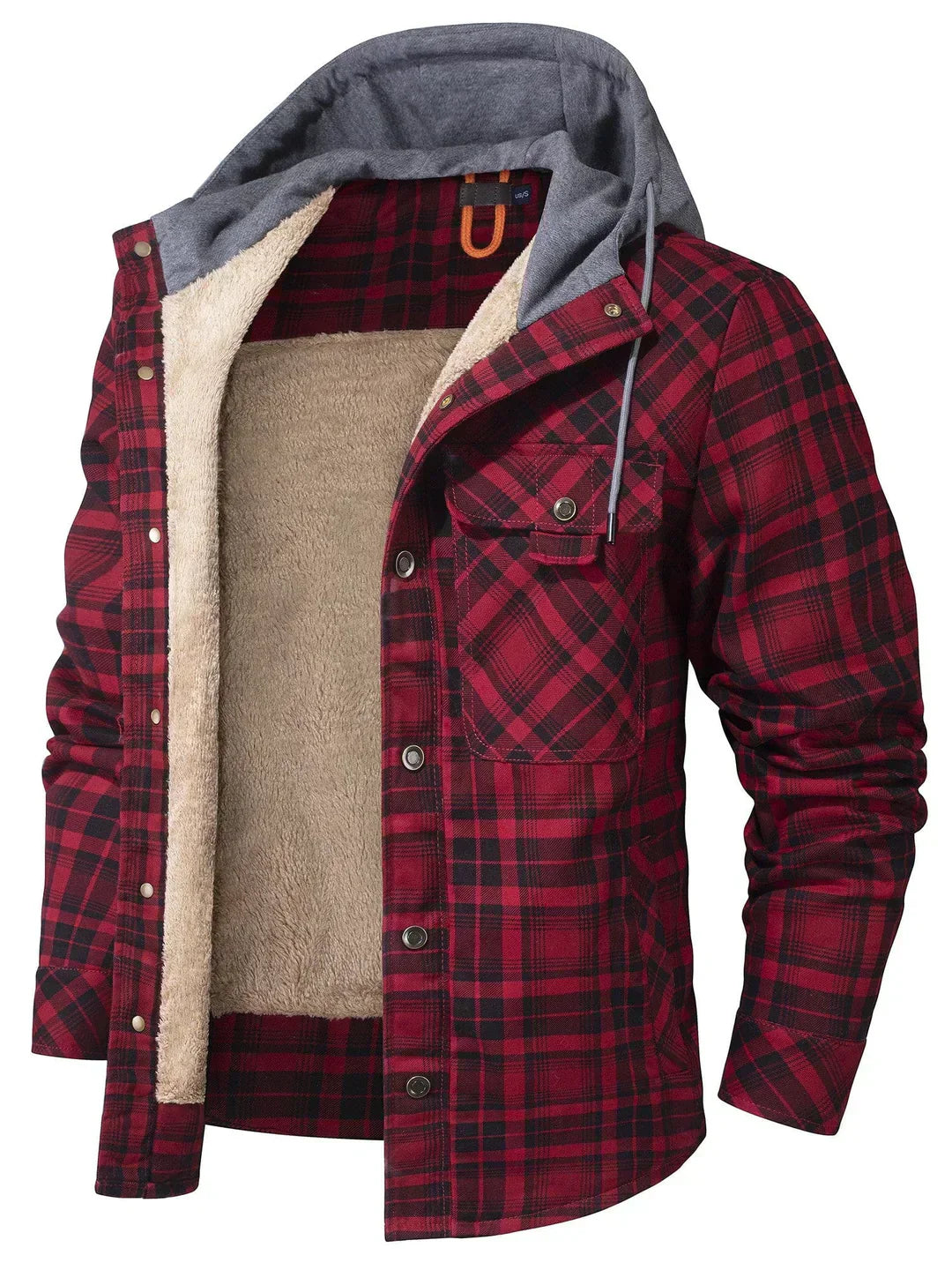 Veste Homme Hiver Douillette à Capuche Amovible