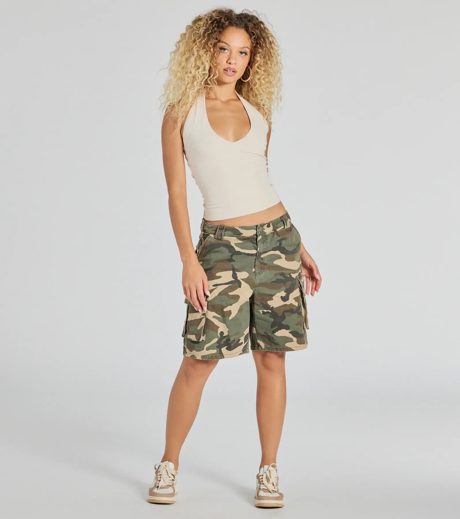Short Femme Militaire Décontracté Mi-Long - PanierRoyale